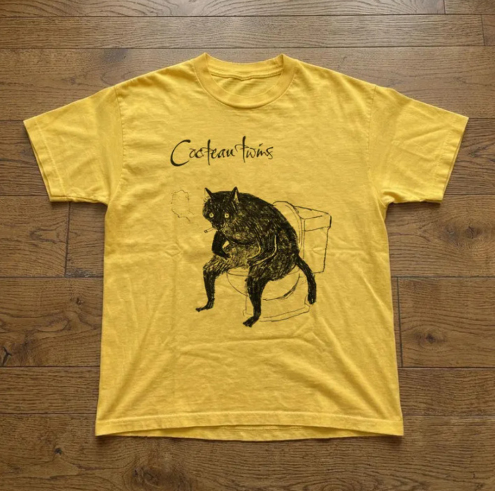 Cocteau Twins Cat Funny Band Shirt, Retro 90s Graphic T-Shirt